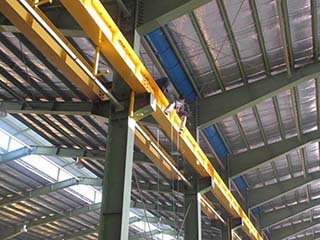 پروژه ساخت و نصب جرثقیل های سقفی سالن های تولید گروه صنعتی درپاد