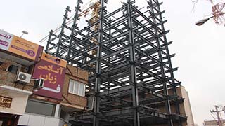 پروژه ساخت و نصب سازه های فلزی ساختمان امین در ولیعصر تبریز