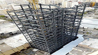 پروژه ساخت و نصب سازه های فلزی ساختمان امین در ولیعصر تبریز