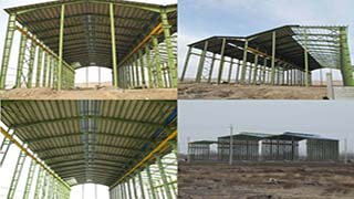 پروژه ساخت و نصب سازه های فلزی سالن های تولید شرکت آذر غلطک