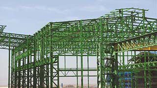 پروژه ساخت استراکچرهای فلزی سالن های شرکت فولاد شاهین بناب