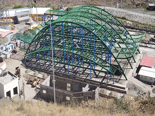 پروژه ساخت و نصب سازه فلزی سالن پایانه مرز رازی